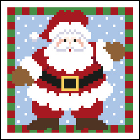 click here to view larger image of Santa Waving (hand painted canvases)