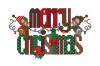 click here to view larger image of Merry Christmas Banner (hand painted canvases)