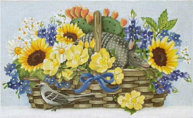 click here to view larger image of Texas Basket (hand painted canvases)