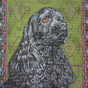 click here to view larger image of Black Cocker Spaniel (hand painted canvases)