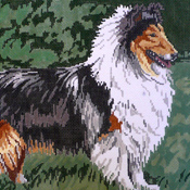 click here to view larger image of Collie (hand painted canvases)
