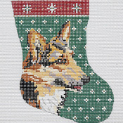 click here to view larger image of Corgi Sock (hand painted canvases)