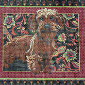 click here to view larger image of Wire-Haired Dachshund (hand painted canvases)