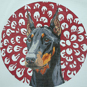 click here to view larger image of Doberman (hand painted canvases)