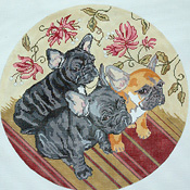 click here to view larger image of French Bulldog Pups (hand painted canvases)