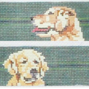 click here to view larger image of Golden Retriever Belt (hand painted canvases)