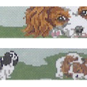 click here to view larger image of King Charles Dog Collar (hand painted canvases)