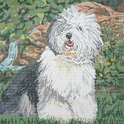 click here to view larger image of Old English Sheep Dog (hand painted canvases)