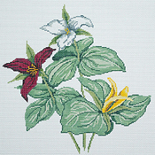 click here to view larger image of Trillium (hand painted canvases)