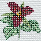 click here to view larger image of Trillium Coaster (hand painted canvases)