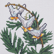 click here to view larger image of Dutchman's Breeches Coaster (hand painted canvases)