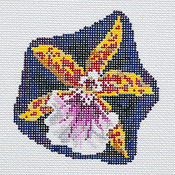 click here to view larger image of Miltonia Orchid Pin (hand painted canvases)