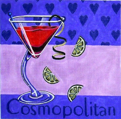 click here to view larger image of Cosmopolitan (hand painted canvases)