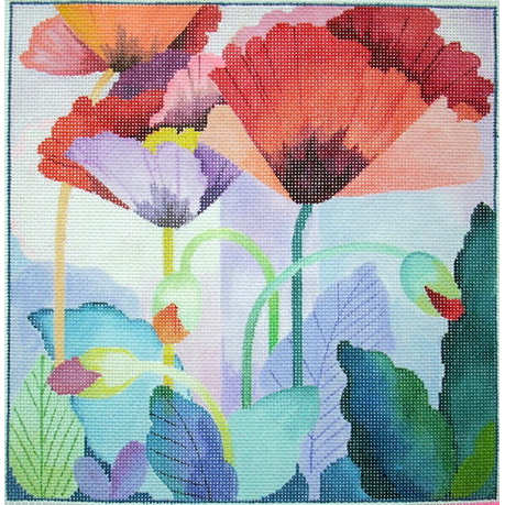 click here to view larger image of Poppies Watercolor (hand painted canvases)