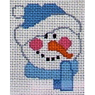click here to view larger image of Ski Cap Snowman Face (hand painted canvases)