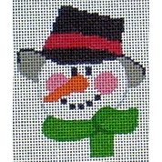 click here to view larger image of Fedora Hat Snowman Face (hand painted canvases)