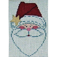 click here to view larger image of Star Hat Santa Face (hand painted canvases)