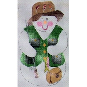 click here to view larger image of Fisherman Snowman (hand painted canvases)