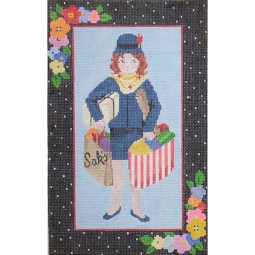 click here to view larger image of Shopping Girl (hand painted canvases)