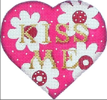 click here to view larger image of Kiss Me Heart (hand painted canvases)
