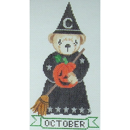 click here to view larger image of October Teddy Bear (hand painted canvases)