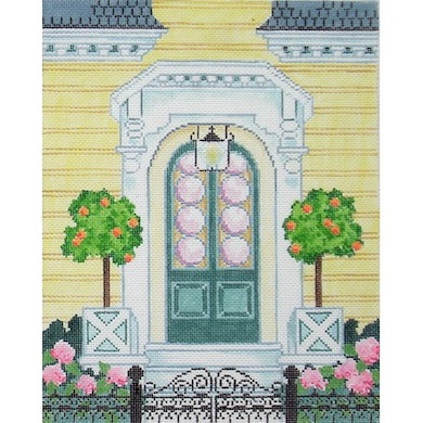 click here to view larger image of Yellow House Front Door (hand painted canvases)