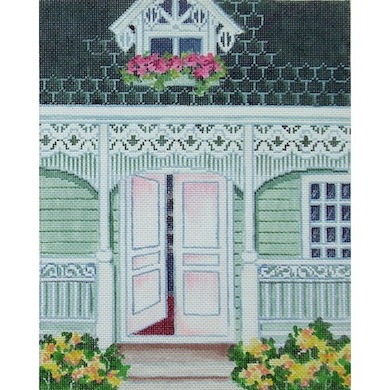 click here to view larger image of Green Victorian Doorway (hand painted canvases)