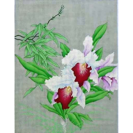 click here to view larger image of Orchid (hand painted canvases)