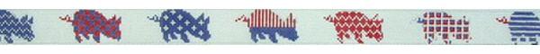 click here to view larger image of Patriotic Pigs (hand painted canvases)