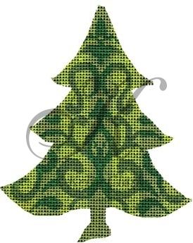 click here to view larger image of Green Damask Tree Stitch Guide (None Selected)