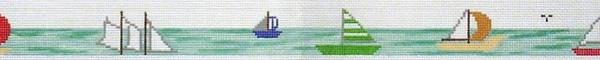click here to view larger image of Sailboat Scene (hand painted canvases)