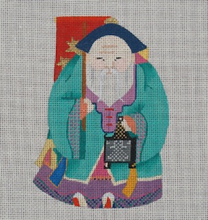 click here to view larger image of Chinese New Year Santa (hand painted canvases)