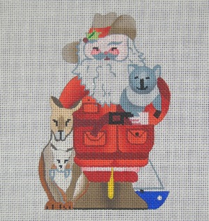 click here to view larger image of Australian Santa (hand painted canvases)