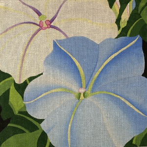 click here to view larger image of Giant Morning Glories (hand painted canvases)