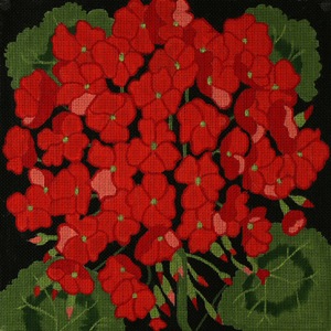 click here to view larger image of Giant Geraniums (hand painted canvases)