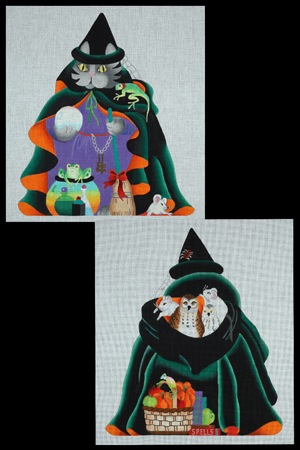 click here to view larger image of Witch Cat (hand painted canvases)