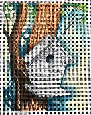 click here to view larger image of Tree Birdhouse (hand painted canvases)