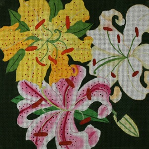 click here to view larger image of Giant Lilies (hand painted canvases)