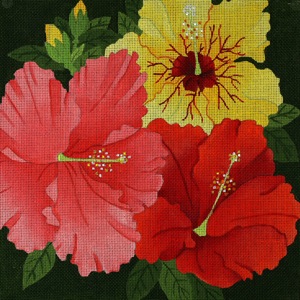 click here to view larger image of Giant Hibiscus (hand painted canvases)