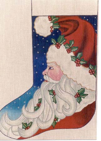 click here to view larger image of Santa Stocking (hand painted canvases)