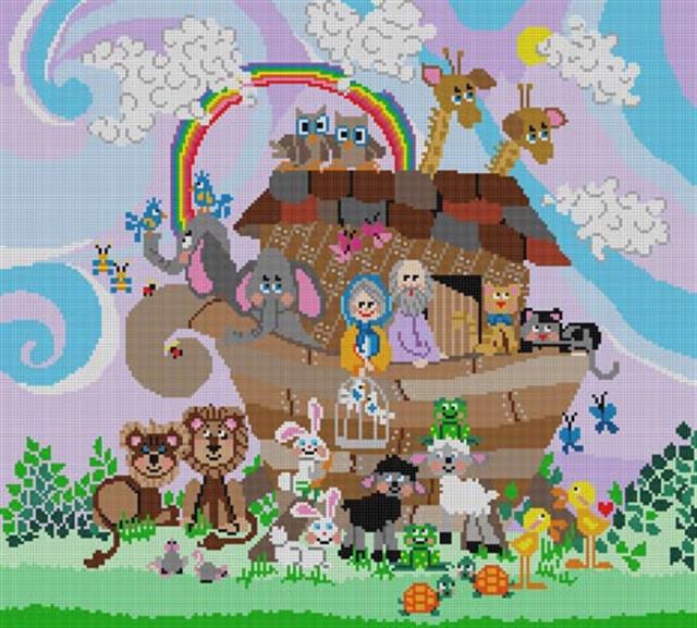 click here to view larger image of Noah's Ark (hand painted canvases)