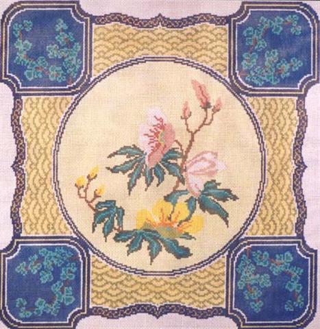 click here to view larger image of Floral Imari (hand painted canvases)