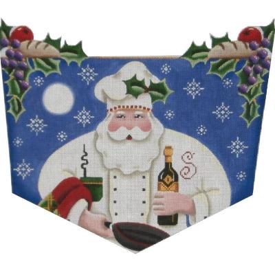 click here to view larger image of Chef Santa Cuff - 18ct (hand painted canvases)