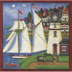 click here to view larger image of Set The Sails   (hand painted canvases)