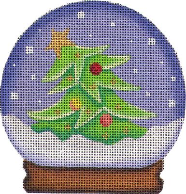 click here to view larger image of Tree Globe Ornament (hand painted canvases)