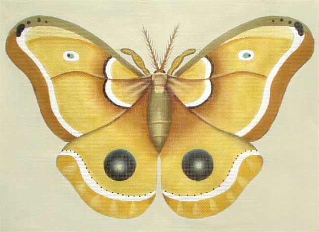 click here to view larger image of Golden Moth (hand painted canvases)