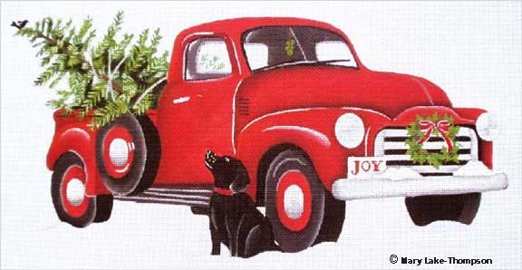 click here to view larger image of Christmas Truck (hand painted canvases)