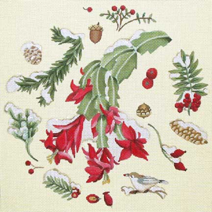 click here to view larger image of Christmas Cactus (hand painted canvases)