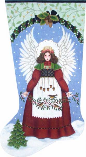 click here to view larger image of Wildwood Angel Stocking (hand painted canvases)