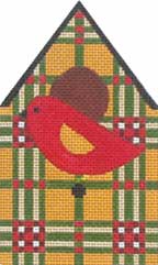 click here to view larger image of Plaid Birdhouse (hand painted canvases)